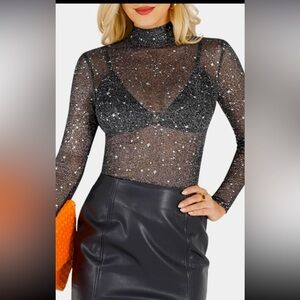 MANGOPOP Women's
Short Long Sleeve
Sheer Mesh Crop Top Tee
Shirt Blouse